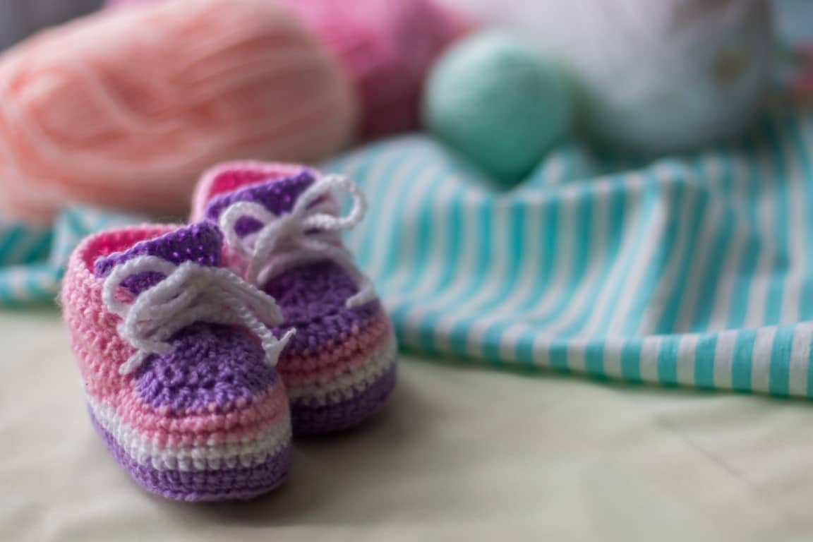 chaussons en laine pour bébé