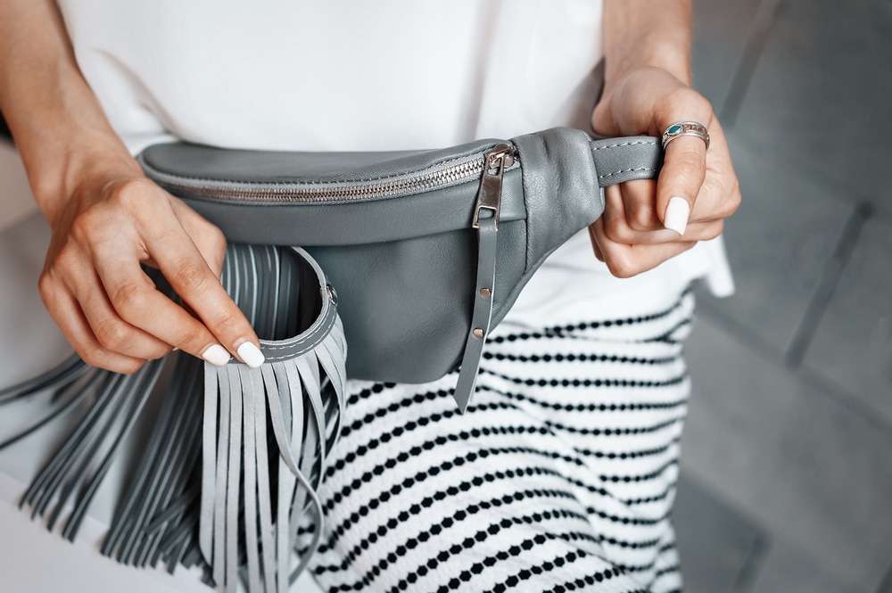 sac banane cuir femme