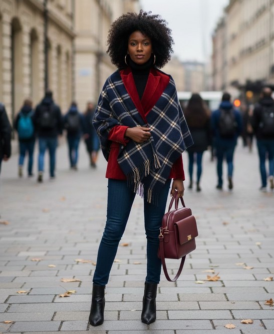 blazer femme chic avec chale hiver