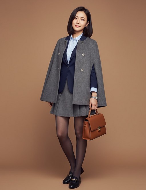 porter veste de blazer sous manteau cape